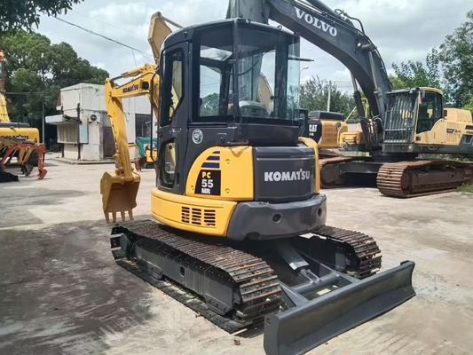 Χρησιμοποιούμενο Komatsu PC55MR 2 Mini Original Ιαπωνία Αξιοηλεκτρική Υψηλή Απόδοση