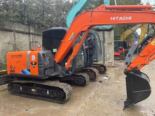Αρχική Ιαπωνία Χρησιμοποιείται η Hitachi ZX60 Mini Crawler Excavator με υδραυλικό αντίχειρα