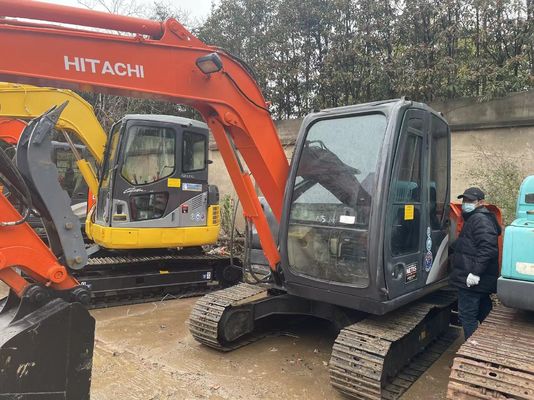Αρχική Ιαπωνία Χρησιμοποιείται η Hitachi ZX60 Mini Crawler Excavator με υδραυλικό αντίχειρα