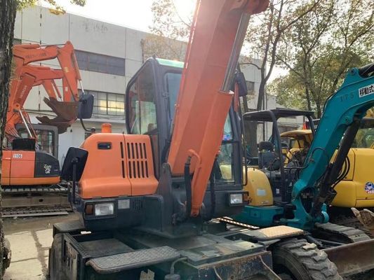 Χρησιμοποιούμενη μηχανή εκσκαφής με ρόδες Doosan DX60W σε εξαιρετική κατάσταση/Χρησιμοποιούμενη μηχανή εκσκαφής με ρόδες Doosan mini προς πώληση