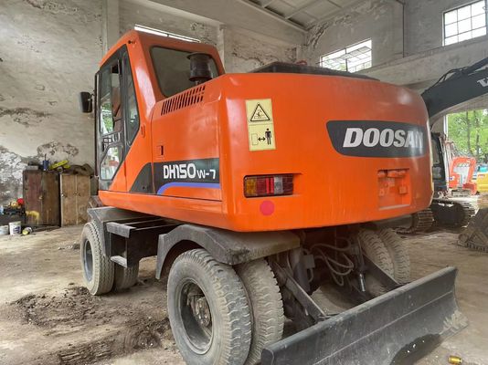 2012 Χρησιμοποιούμενη Mini Excavator με τροχούς Doosan DH150W-7 Καλή κατάσταση