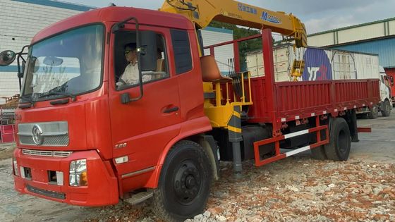 8 τόνων XCMG SQS200-4 φορτηγό τοποθετημένο χρησιμοποιημένο γερανό με DongFeng φορτηγό 2019 έτος