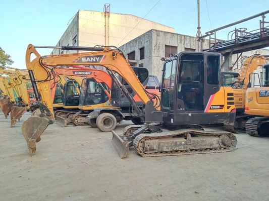 2020 Χρησιμοποιούμενος SANY SY60C-9 Mini Crawler Excavator Αρχικό χρώμα