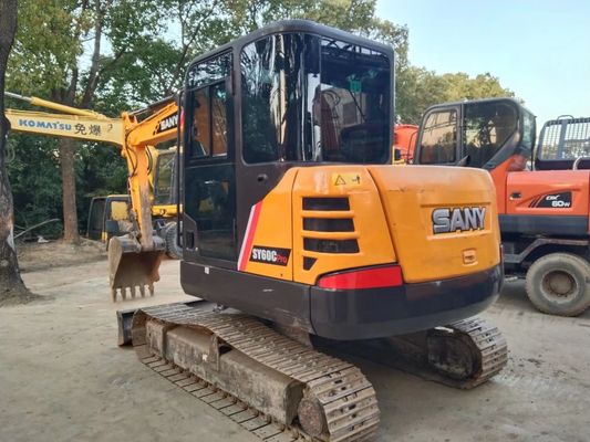 2020 Χρησιμοποιούμενος SANY SY60C-9 Mini Crawler Excavator Αρχικό χρώμα