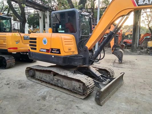 2020 Χρησιμοποιούμενος SANY SY60C-9 Mini Crawler Excavator Αρχικό χρώμα