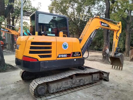 2020 Χρησιμοποιούμενος SANY SY60C-9 Mini Crawler Excavator Αρχικό χρώμα